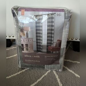 NWT Allen & Roth Buffalo Check Rod Pocket Curtain Panel